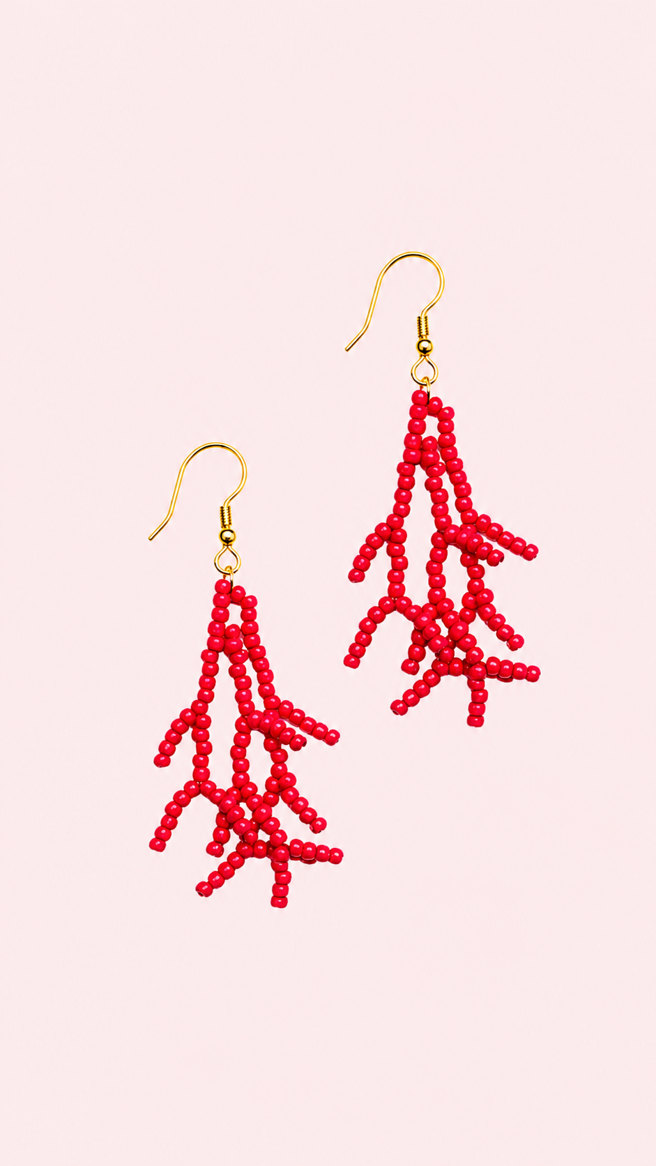 Coral Ohrringe in Rot