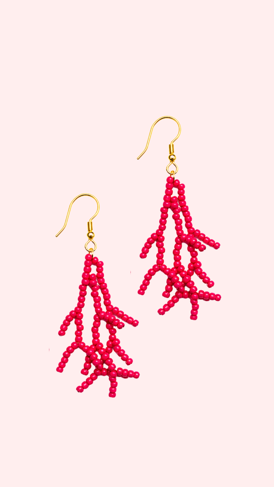 Coral Ohrringe in Magenta