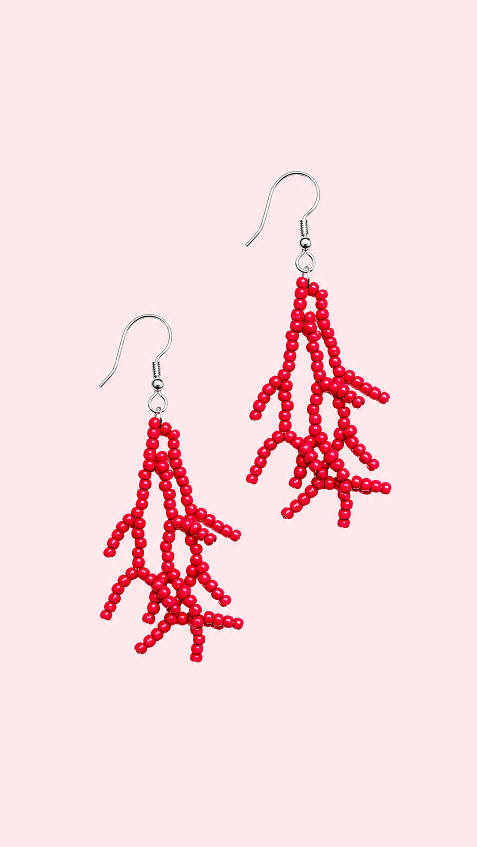 Coral Ohrringe in Rot