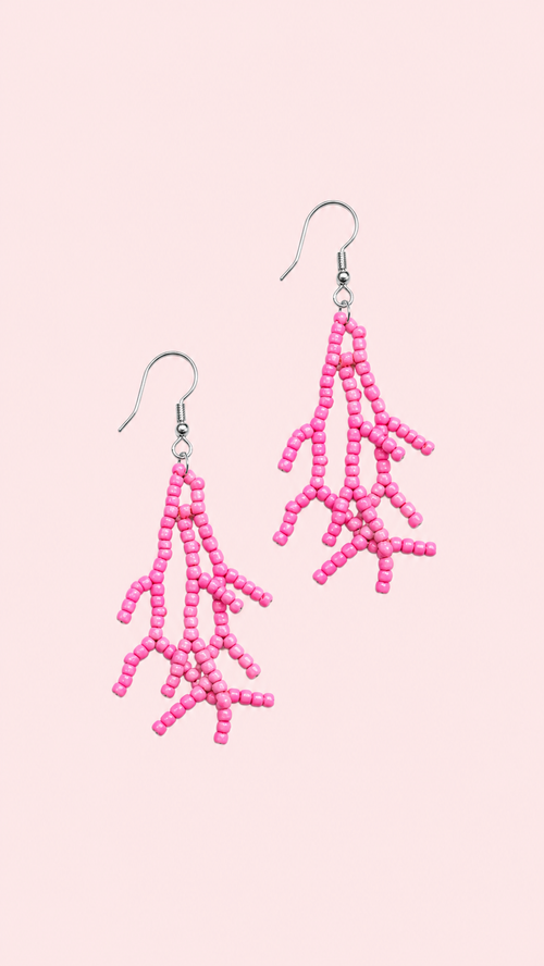 Coral Ohrringe in Rosa