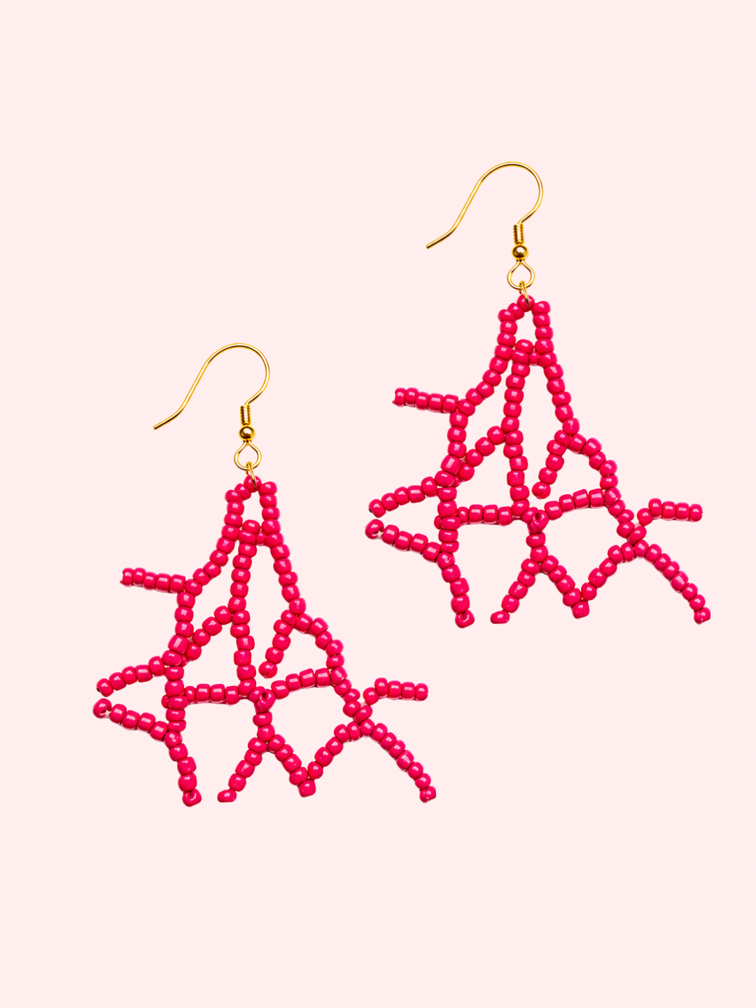 Coral Earrings in Magenta