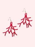 Coral Earrings in Red