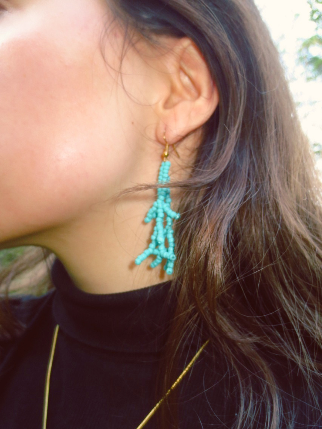Coral Turquoise Earrings